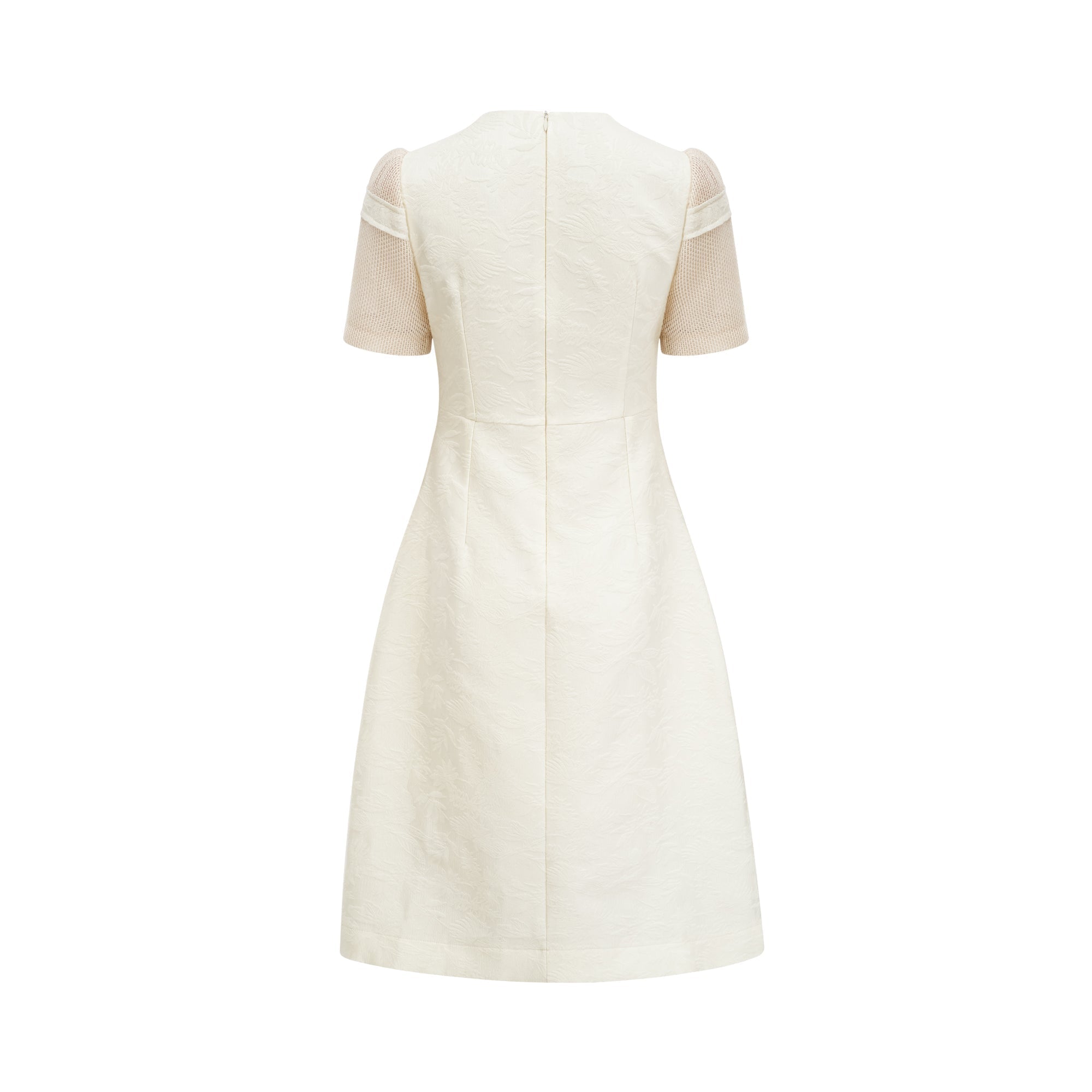 Çiçek İşlemeli Midi Elbise