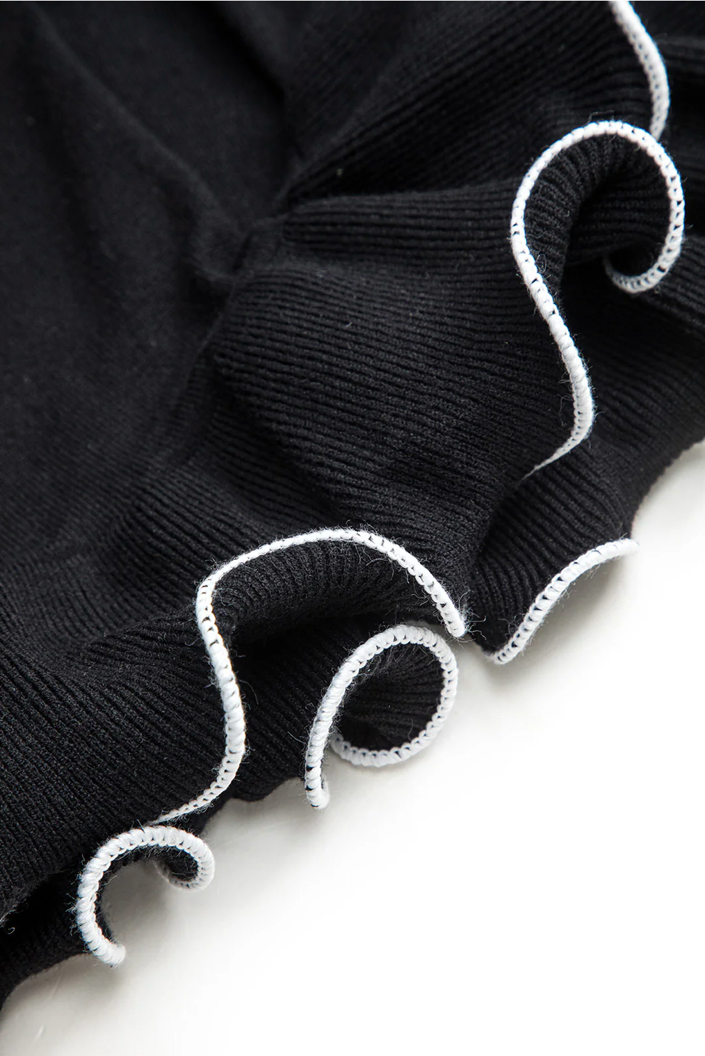 Kontrast Dikiş Detaylı Triko Elbise