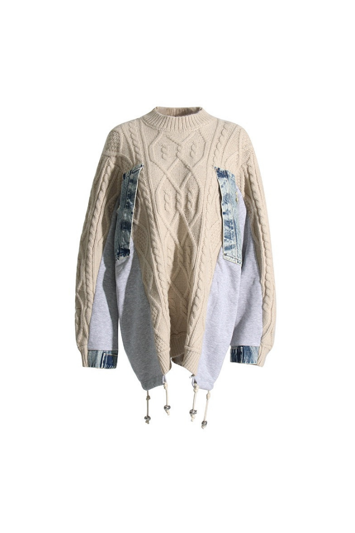 Jenna Patchwork Örgü Kazak