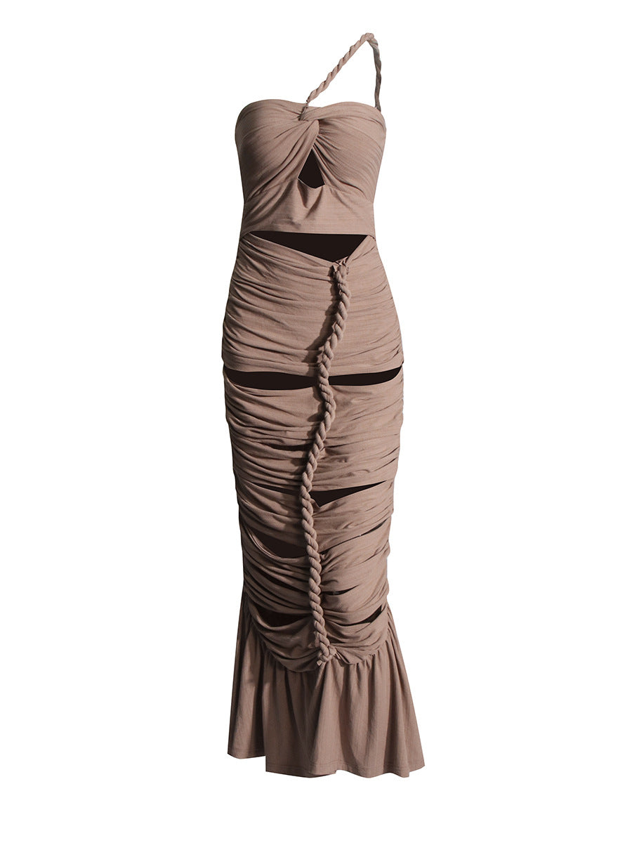 Célestine Burgu Detaylı Kesik Bluz ve Etek Takımı