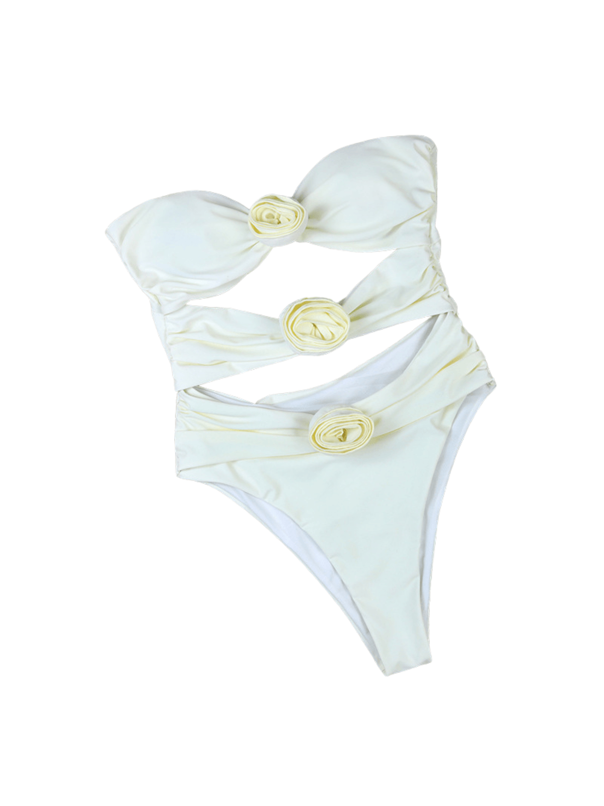 Rox Straplez Çiçek Tek Parça Mayo