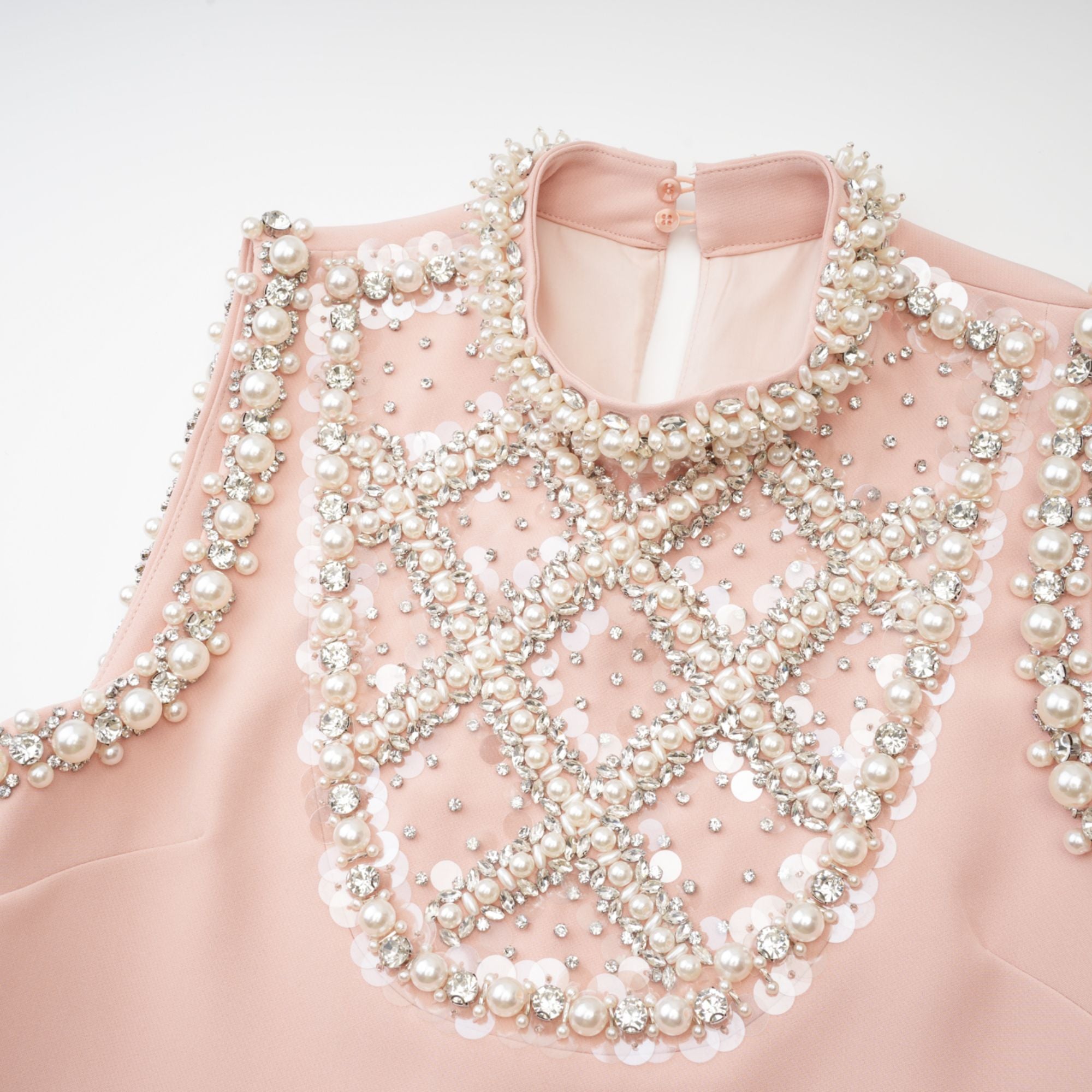 Cesca kolsuz mini elbise