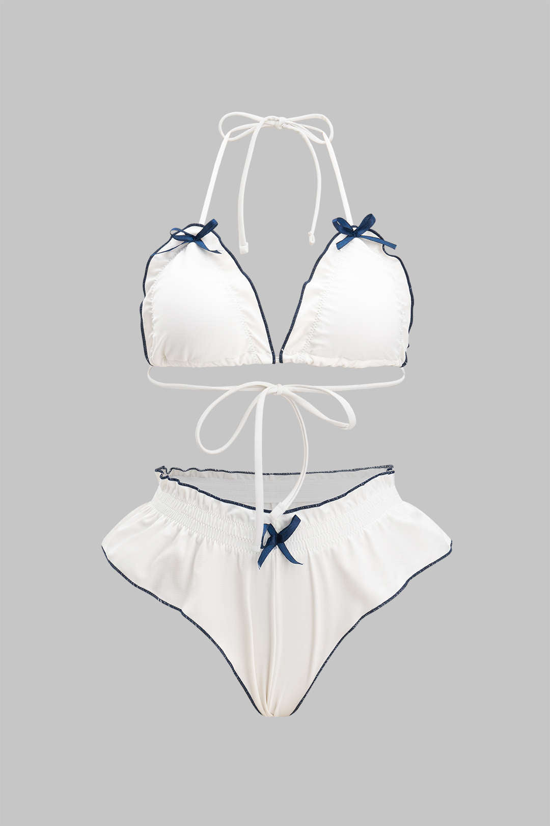 Fırfırlı Büzgülü Bikini Takımı