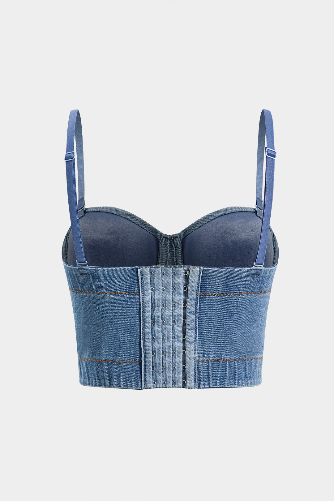 Denim Payet Nakışlı Büstiyer Elbise Üstü