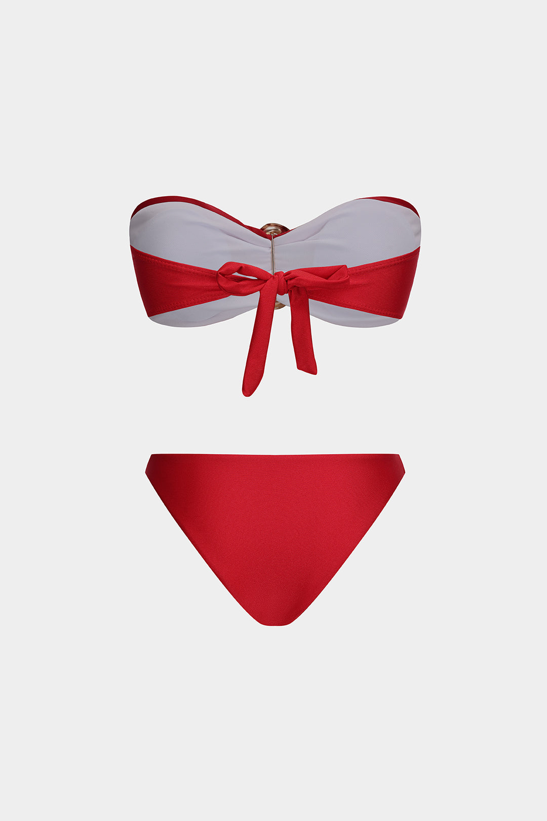 Metalik Bağcıklı Sırtı Açık Bikini Takımı