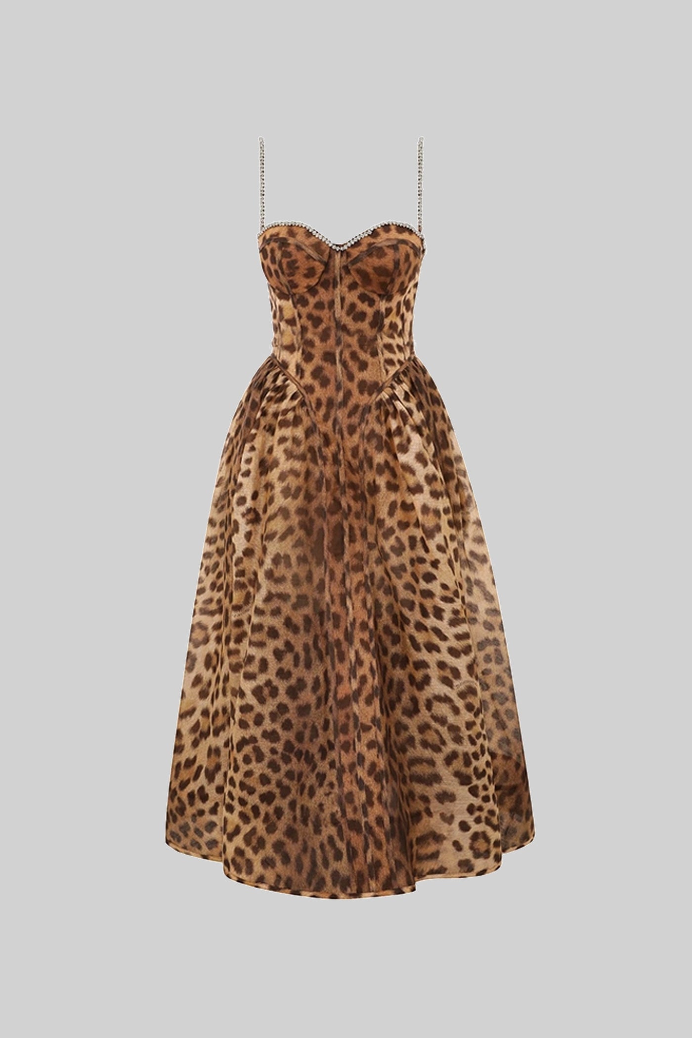 Omuz Askılı Midi Elbise