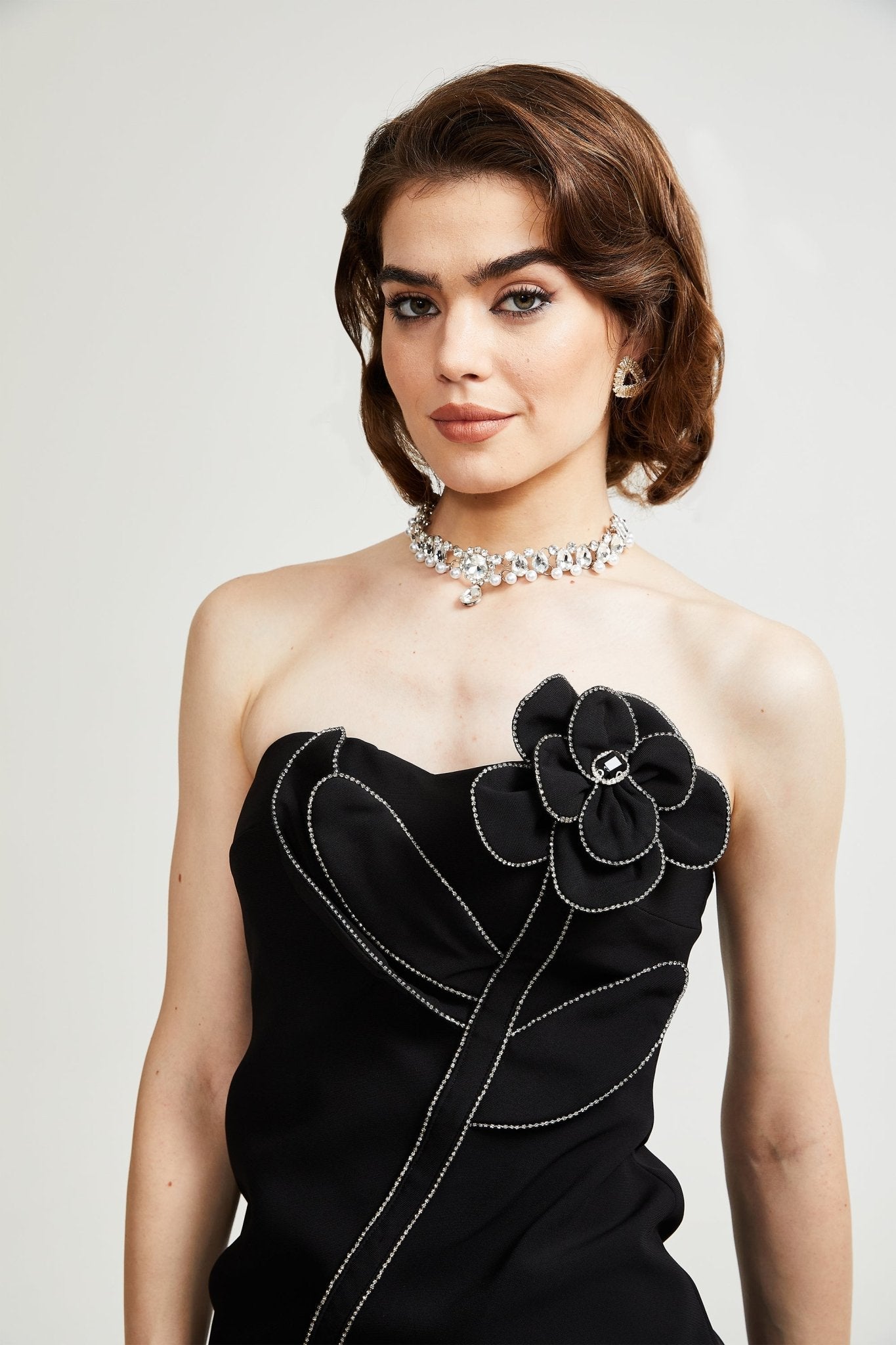 Çiçekli Mini Elbise