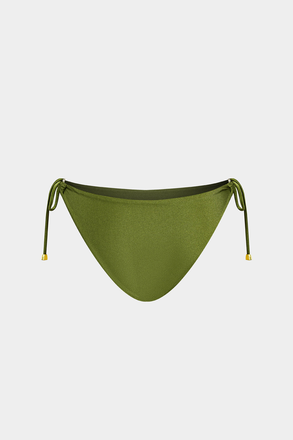 Metalik Strass Büzgülü Bağlamalı Sırt Dekolteli Bikini Takımı