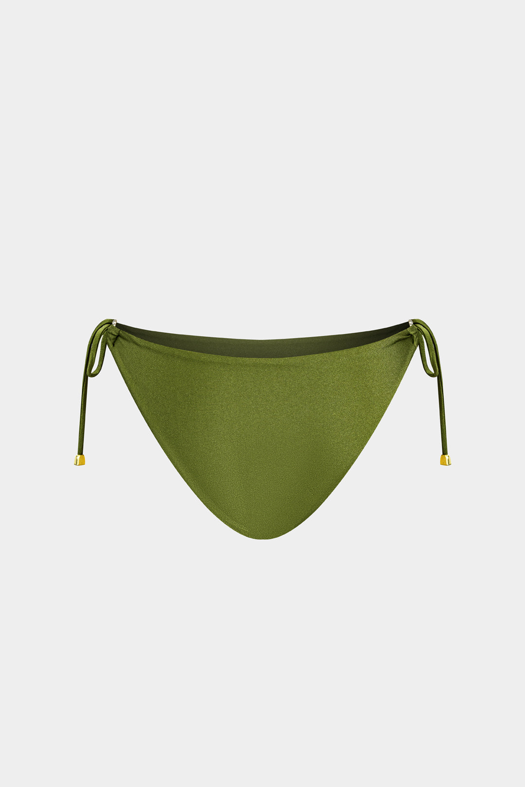 Metalik Strass Büzgülü Bağlamalı Sırt Dekolteli Bikini Takımı