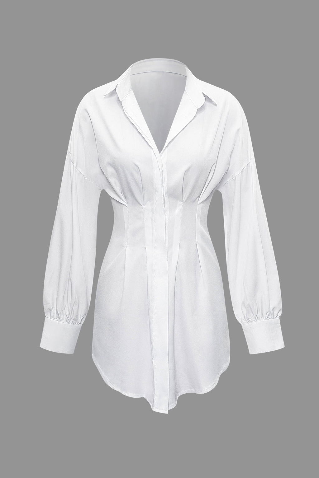 Katı Dantelli Uzun Kollu Mini Elbise