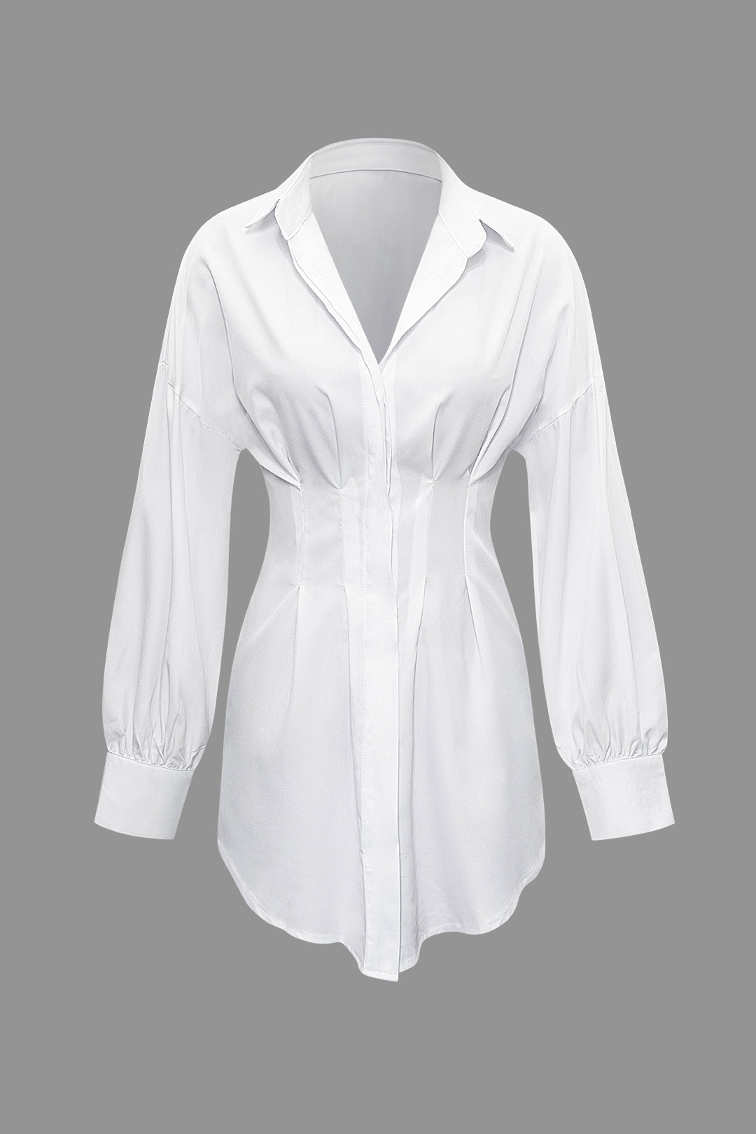 Katı Dantelli Uzun Kollu Mini Elbise