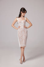 Titania büstiyer midi elbise