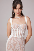 Titania büstiyer midi elbise