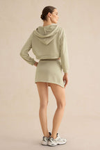 Portina Kapüşonlu top ve Mini Etek Takım