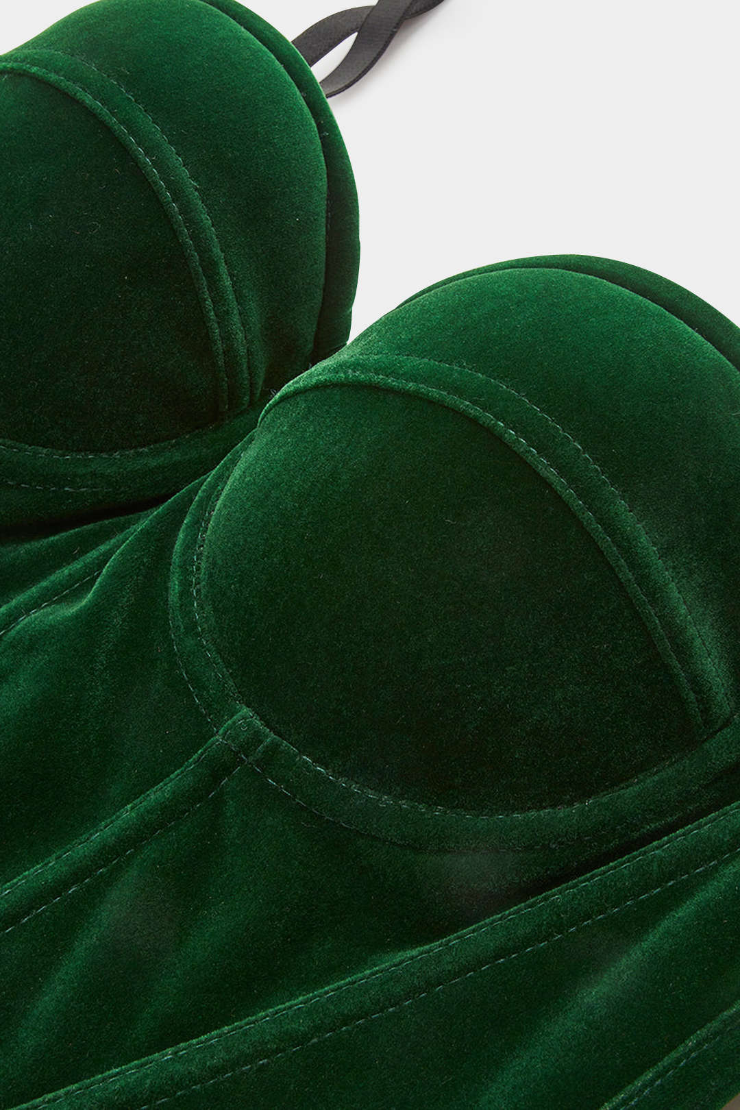 Kadife Askılı Büstiyer Korse Bel Elbise Üstü