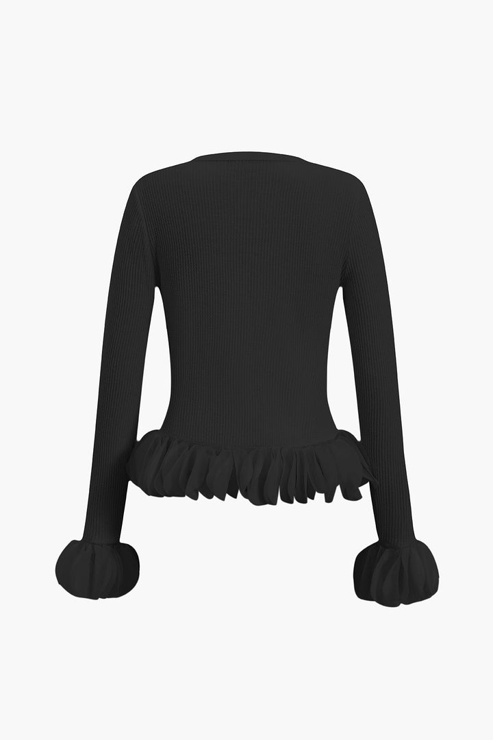 Fırfırlı Uzun Kollu Üst