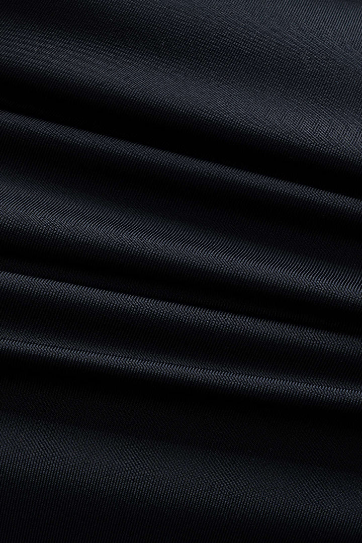 Nakış Detaylı Büzgülü Bağlamalı Sırt Dekolteli Bodysuit