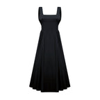 Océane pileli midi elbise