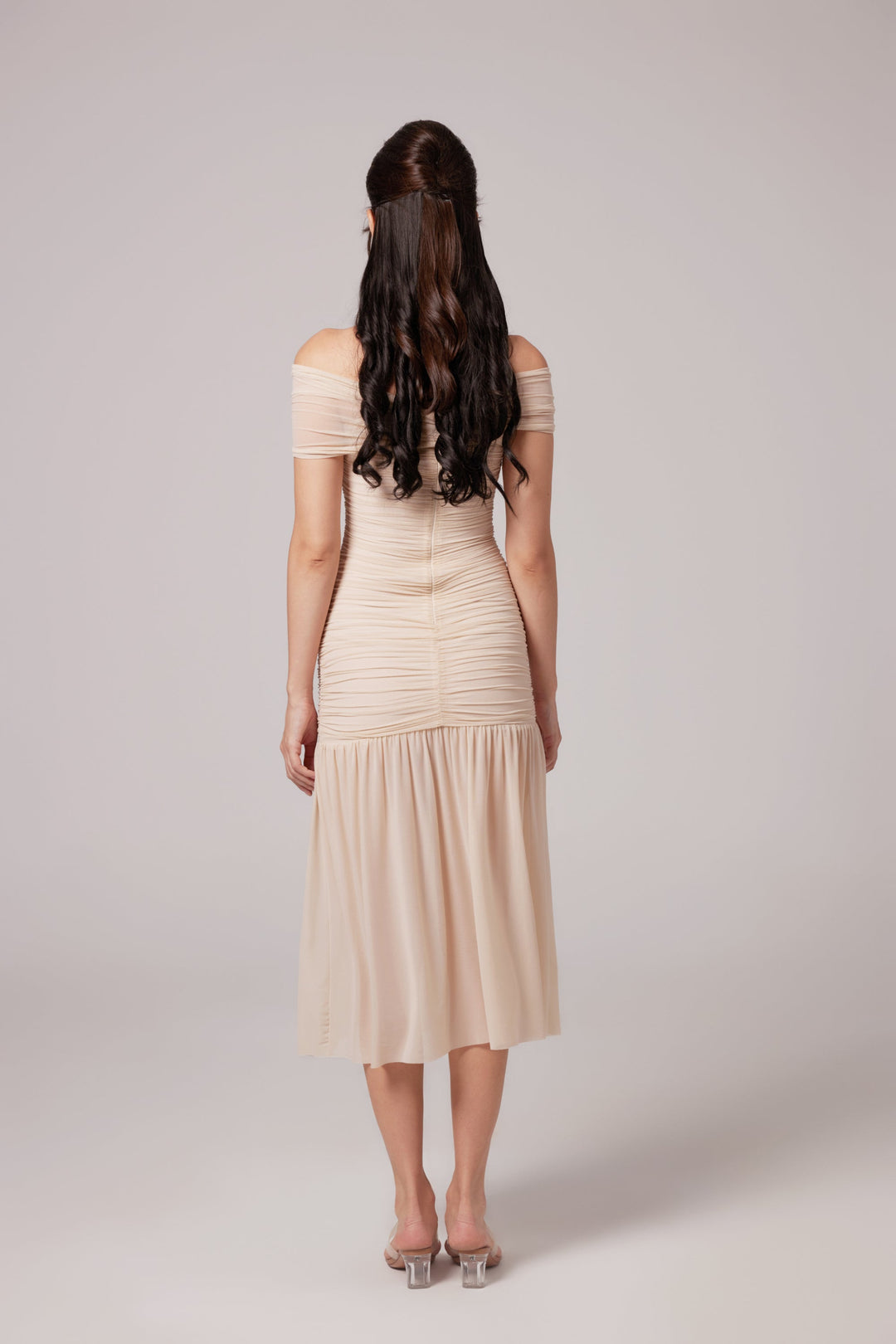 Rapunzel file midi elbise