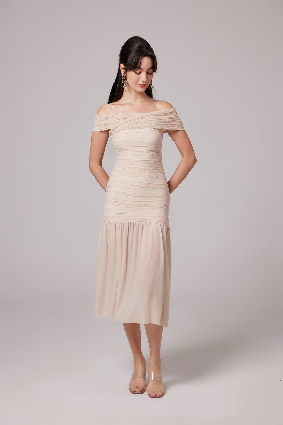 Rapunzel file midi elbise