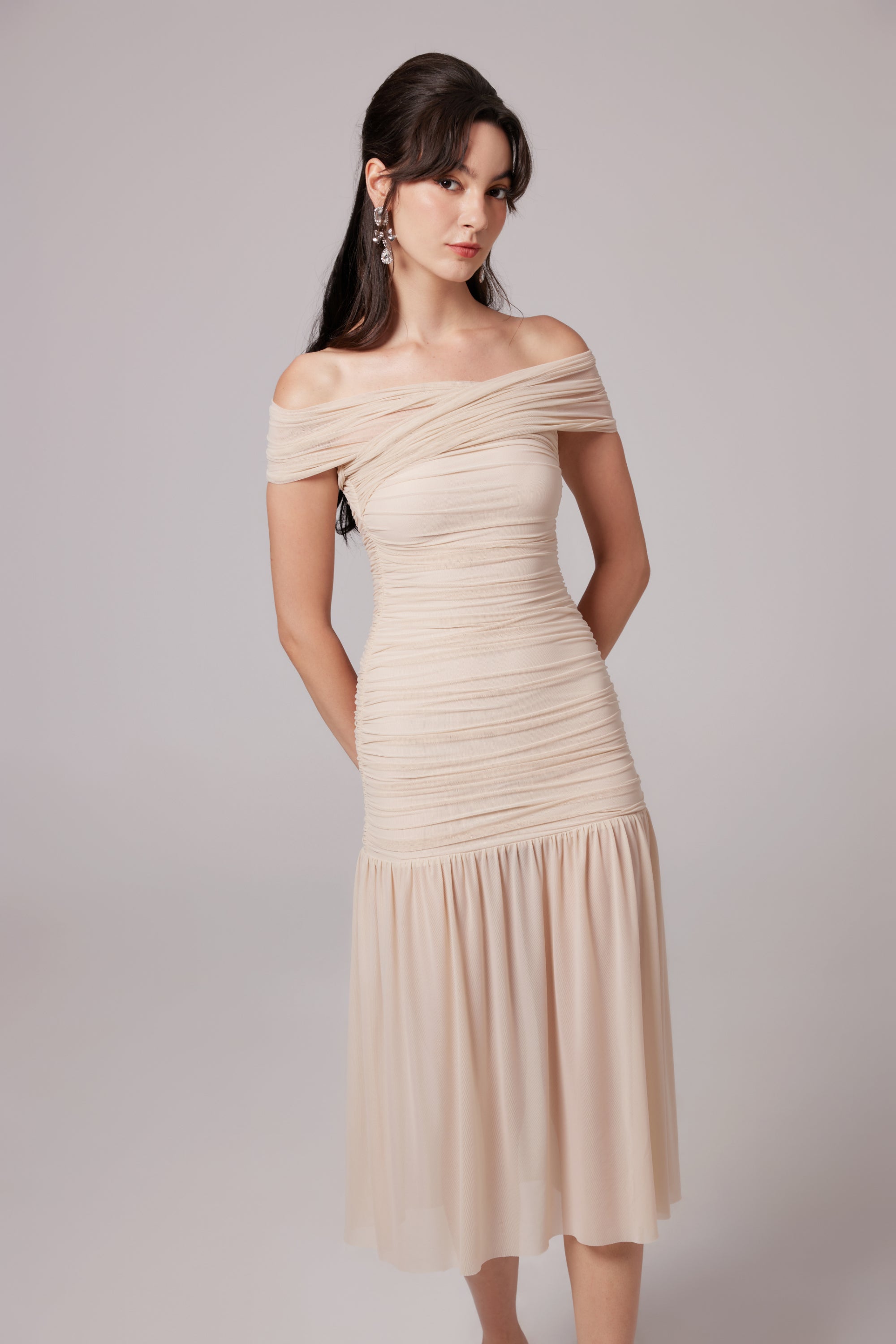 Rapunzel file midi elbise