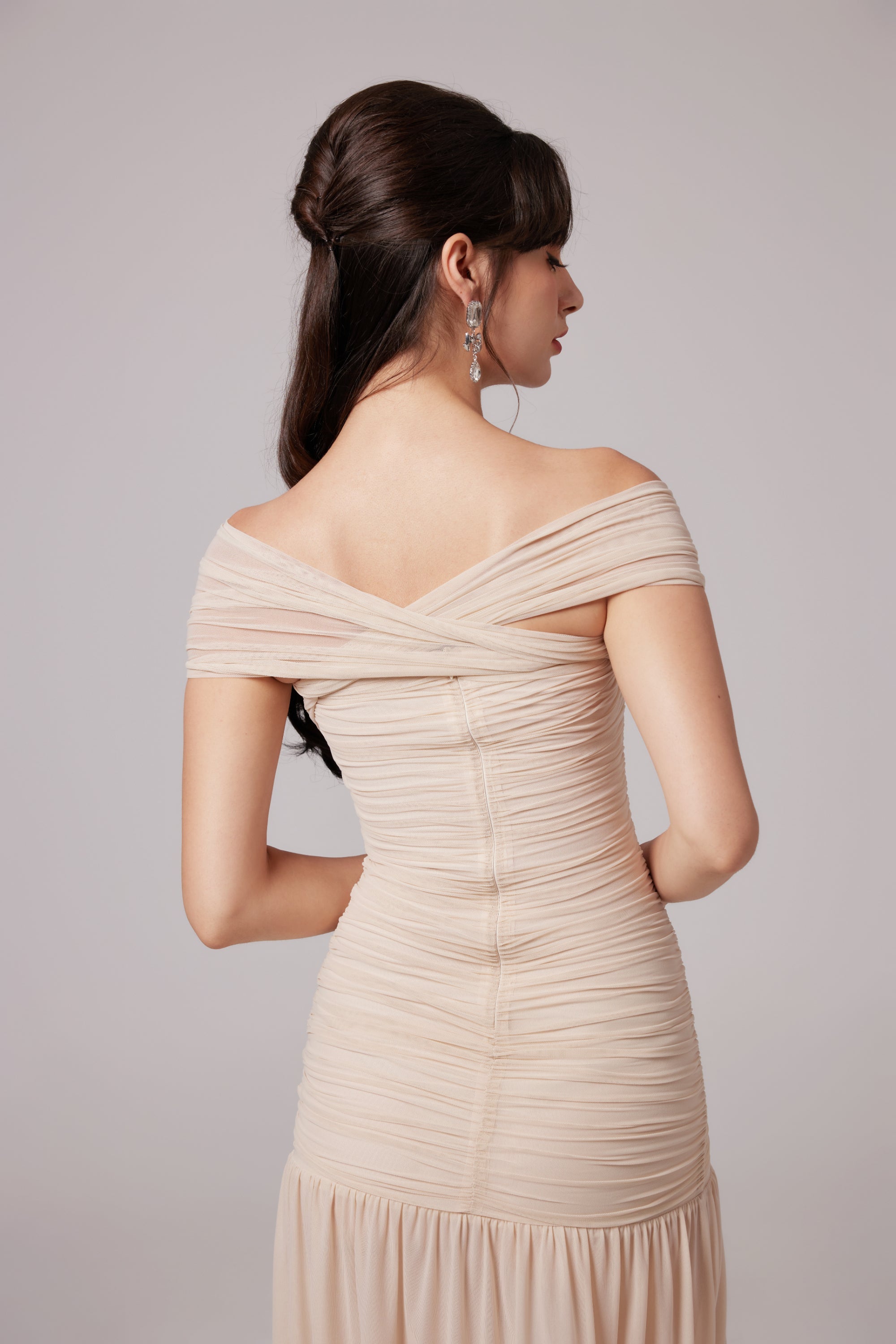 Rapunzel file midi elbise