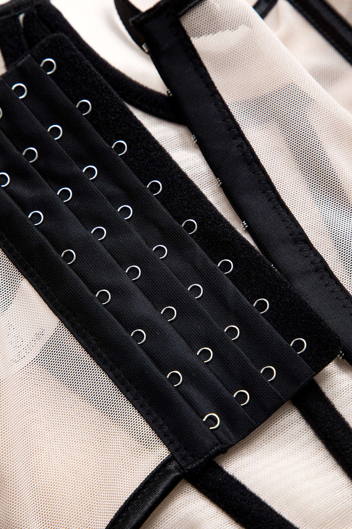 File Elbise Düğmeli Korse Bel Askılı Üst