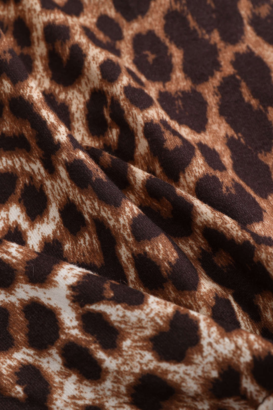 Leopar Desenli Patchwork Straplez Üst