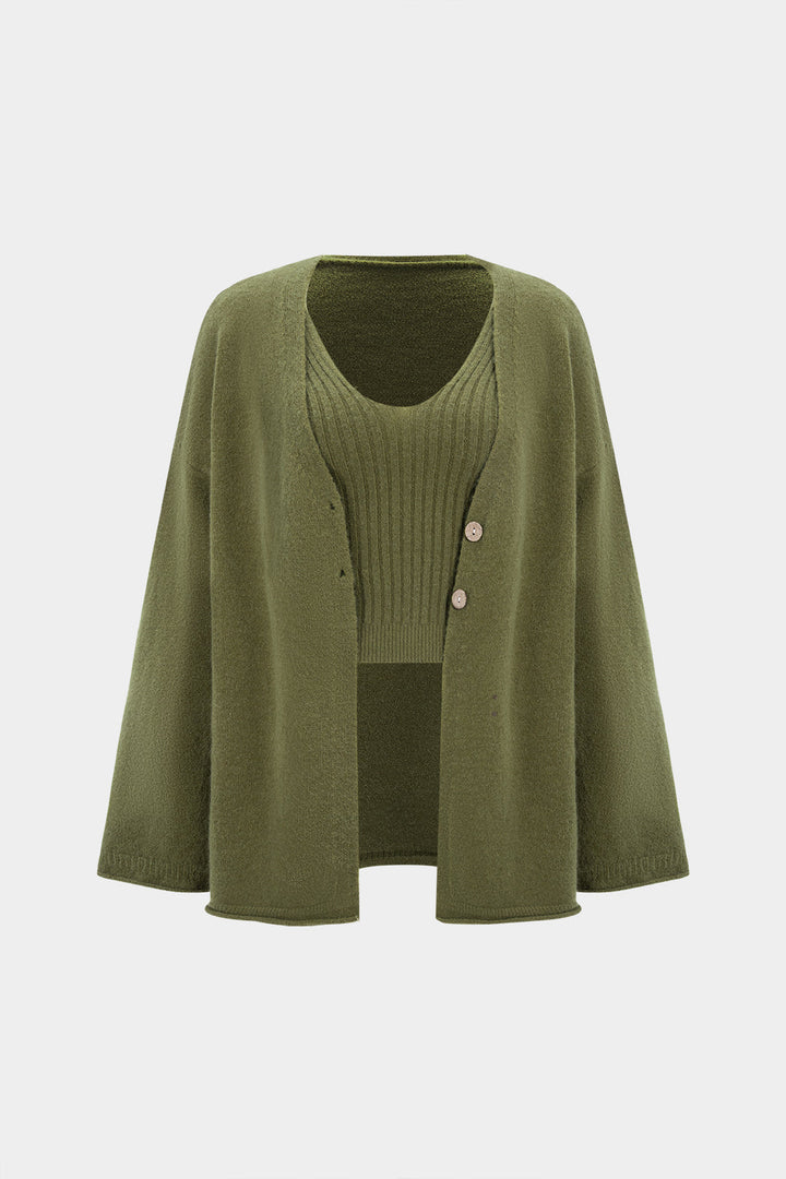 Uzun kollu üst ve Hırka Seti