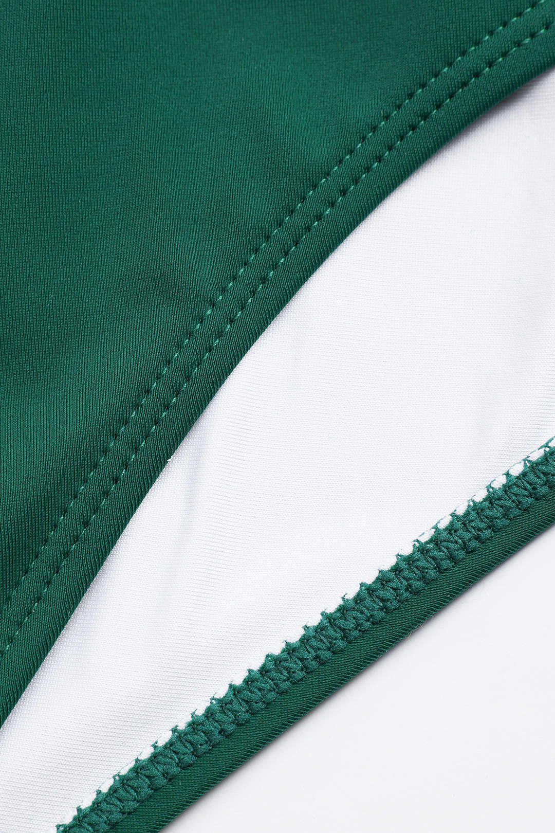 Metalik Dekorlu Büzgülü Bağlamalı Sırt Dekolteli Bikini Takımı