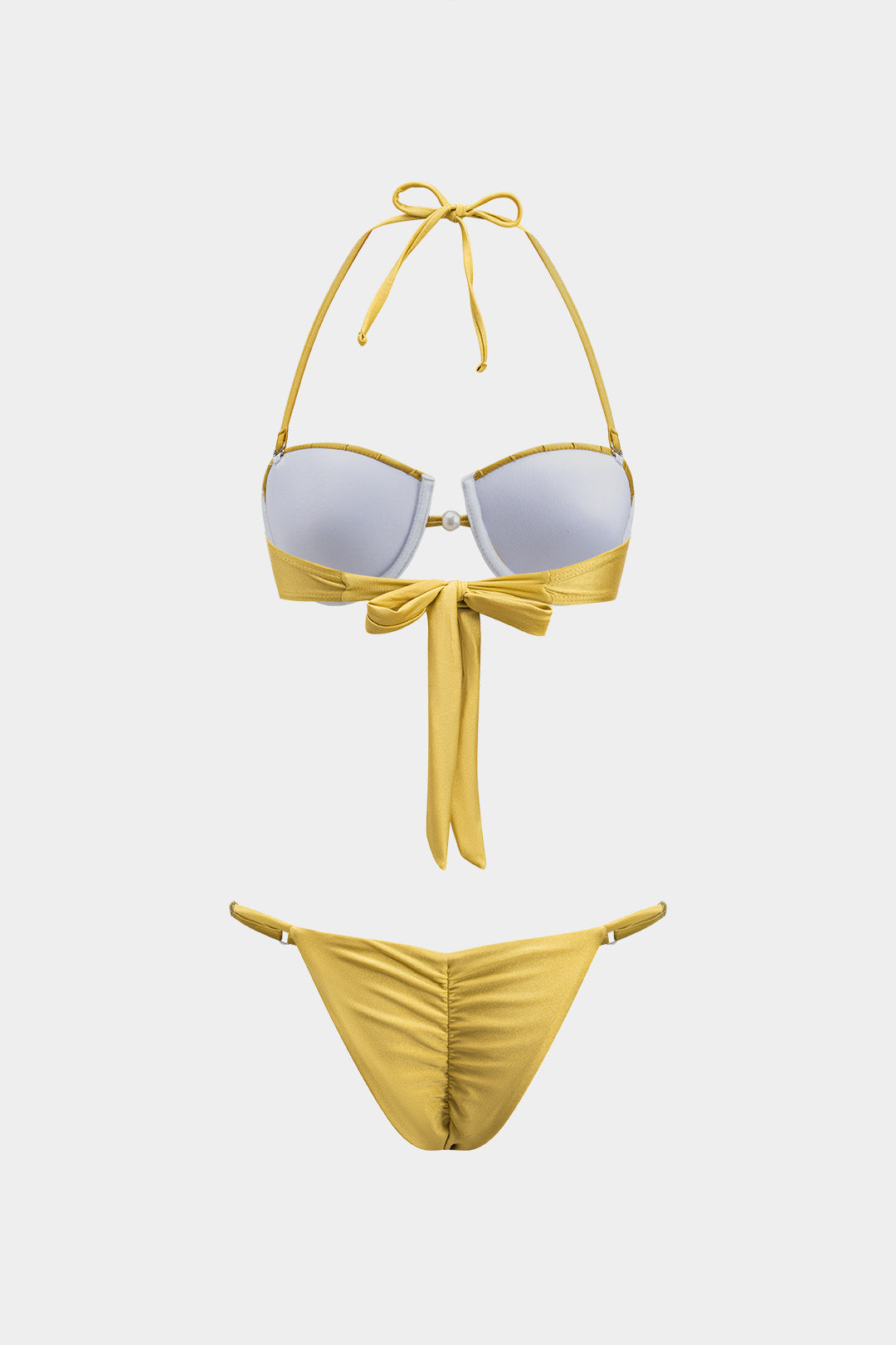 Sırt Dekolteli Bikini ve Mayo Eteği Pareo Takımı