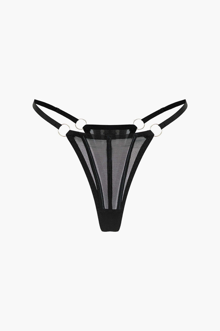 Tül Zincir Detaylı Büstiyer Bağlamalı Jartiyer Takımı