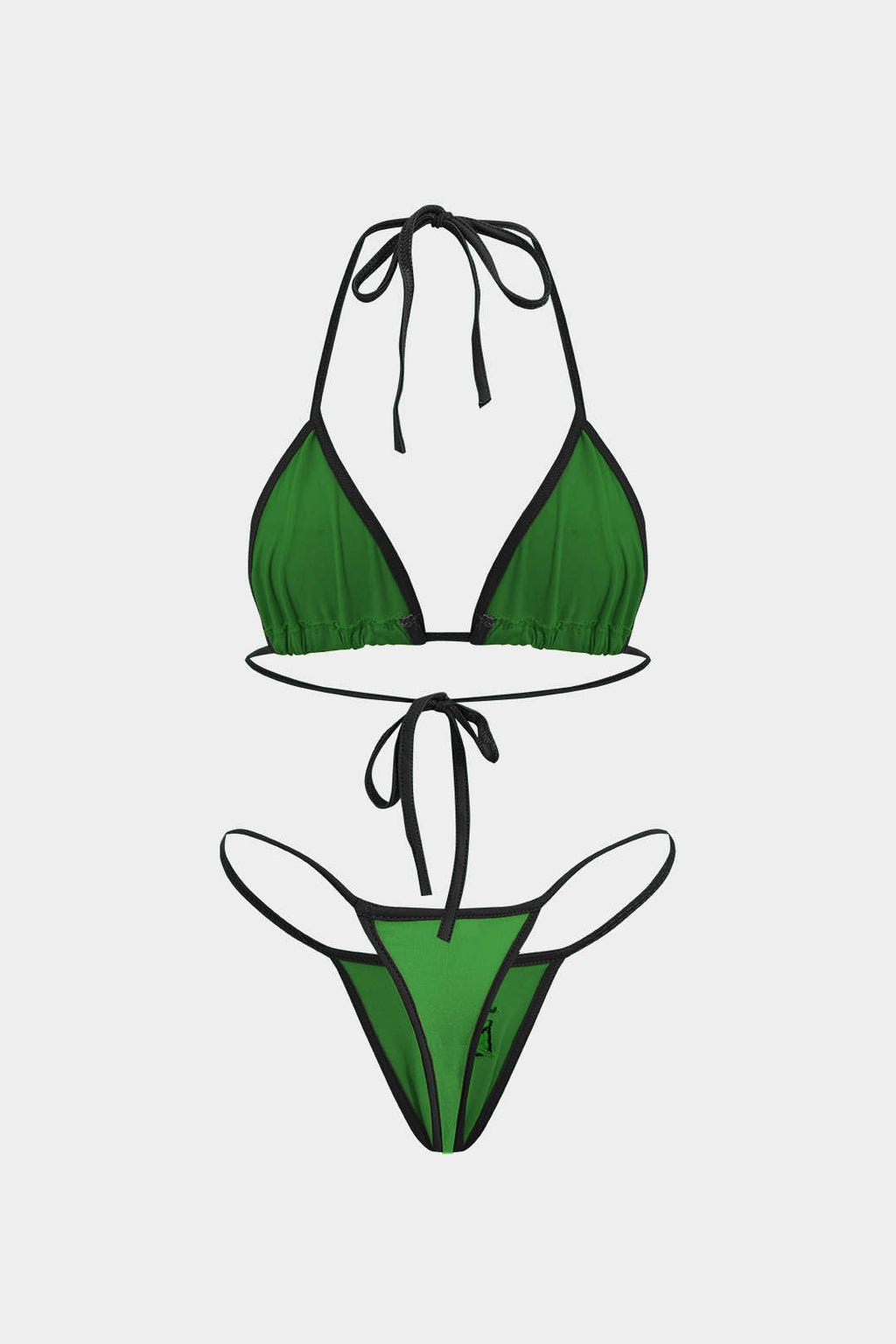 Nakışlı Kontrast Bikini Takımı