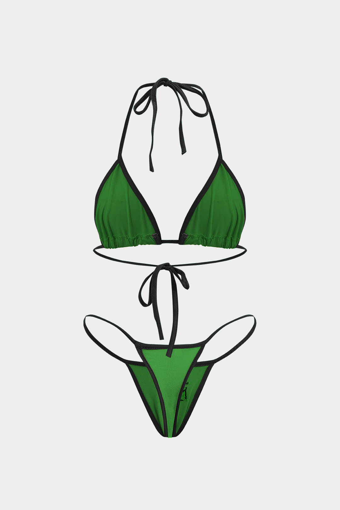 Nakışlı Kontrast Bikini Takımı