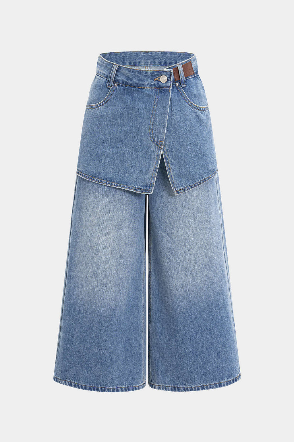 Denim Patchwork Yarım Şort