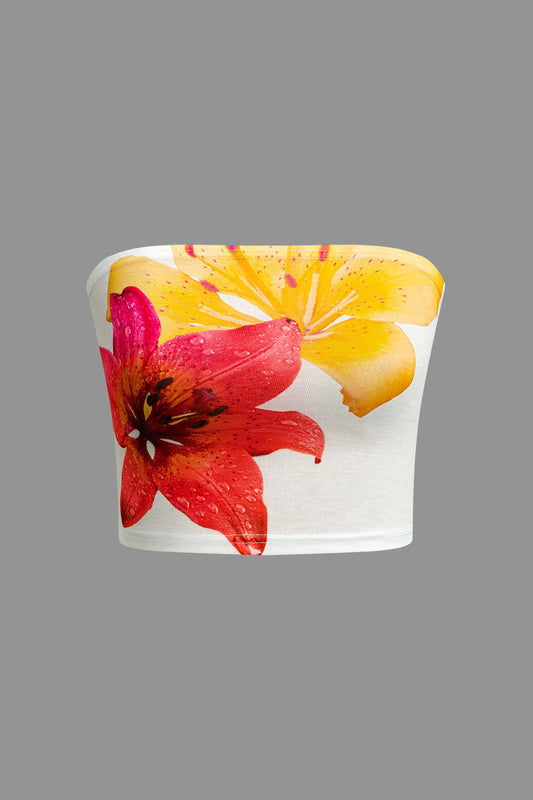 Lily renkli basklı Top