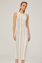 Gabrielle örgü midi Beyaz