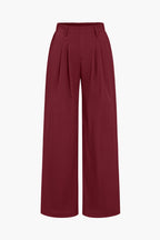 Basic Katı Dantelli Geniş Paça Pantolon