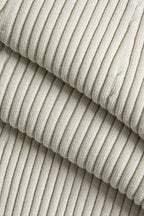 Katı Örgü Düğmeli Uzun Kollu maksi Elbise