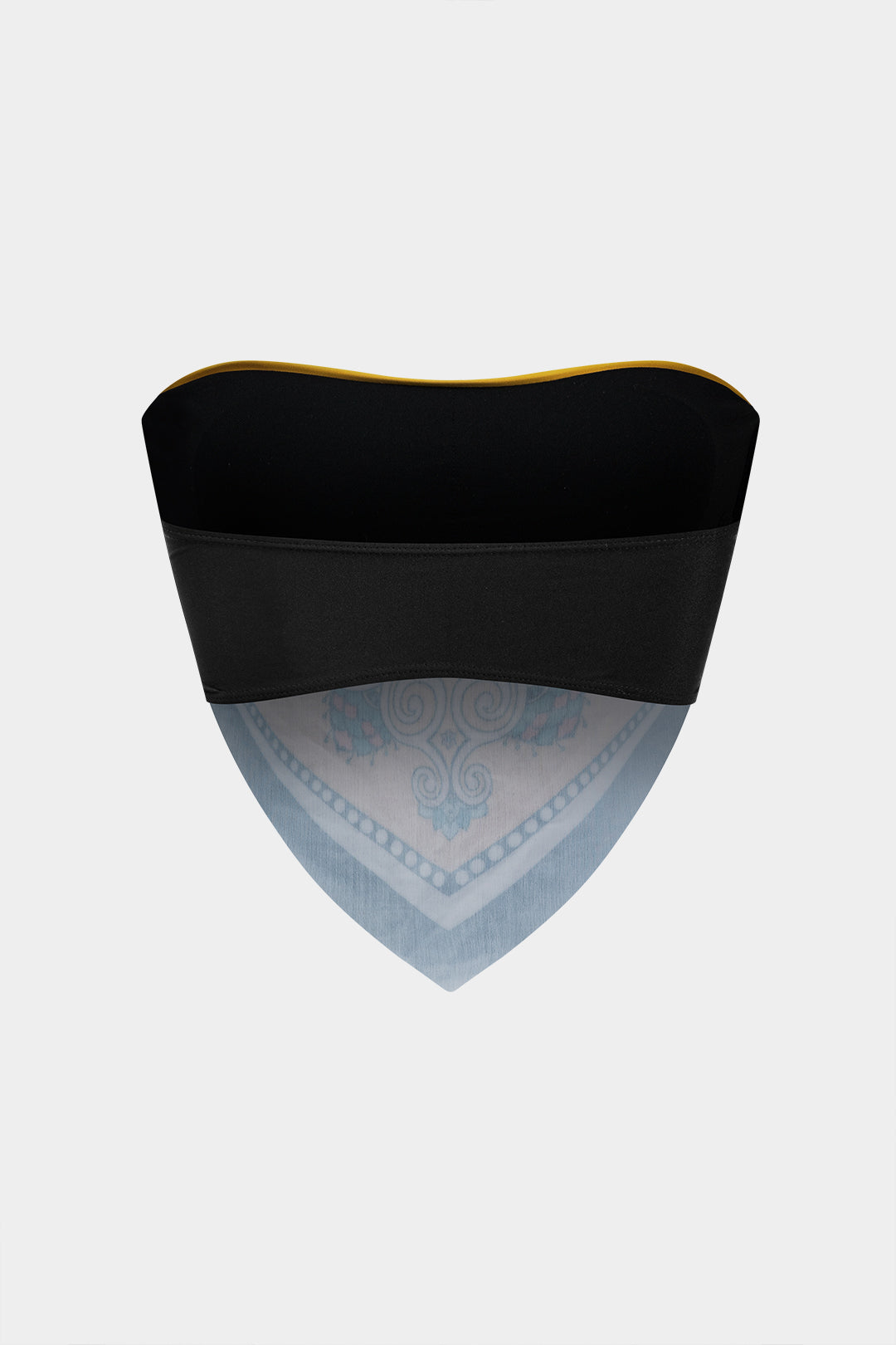 Desenli Kontrast Renk Bloklu Bağlamalı Bikini Takımı