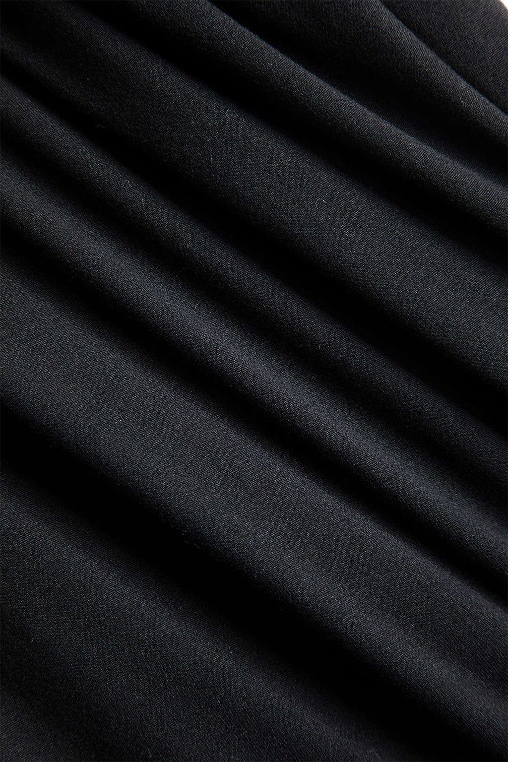 Düşük Omuz Patchwork Mini Elbise