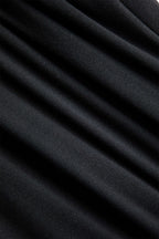 Düşük Omuz Patchwork Mini Elbise