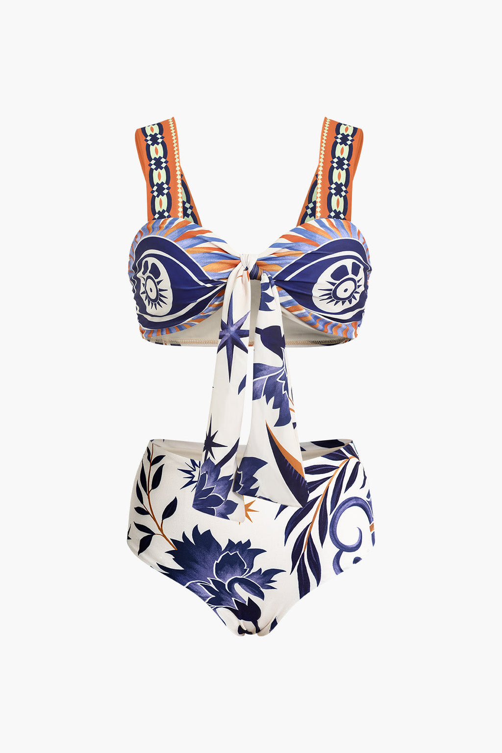 Tribal Baskılı İki Parça Mayo Bikini Takımı