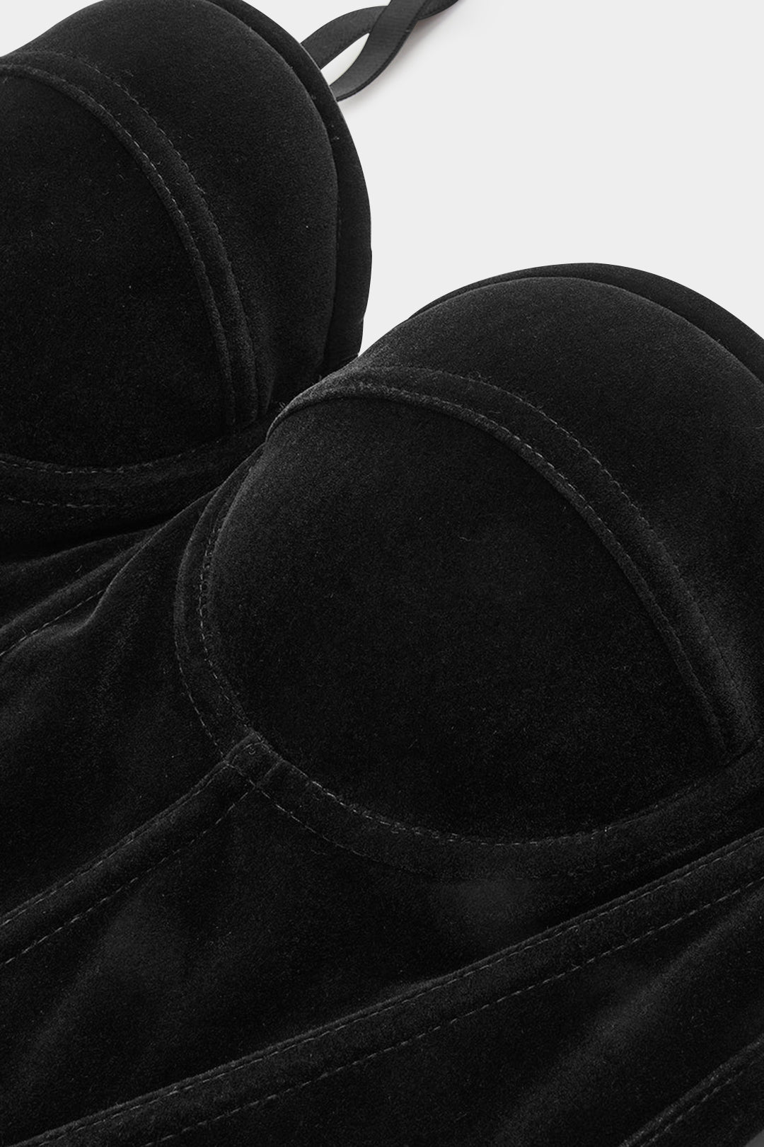 Kadife Askılı Büstiyer Korse Bel Elbise Üstü