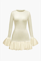 Katı Puf Çan Kol Mini Elbise