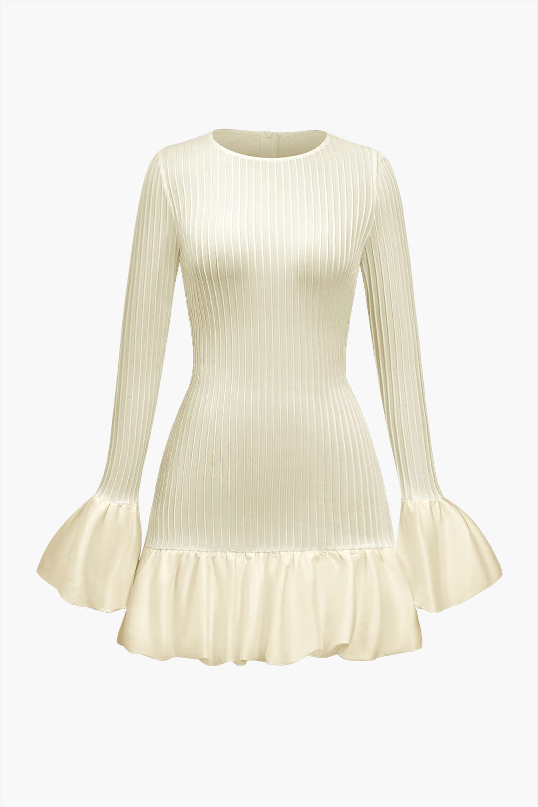 Katı Puf Çan Kol Mini Elbise