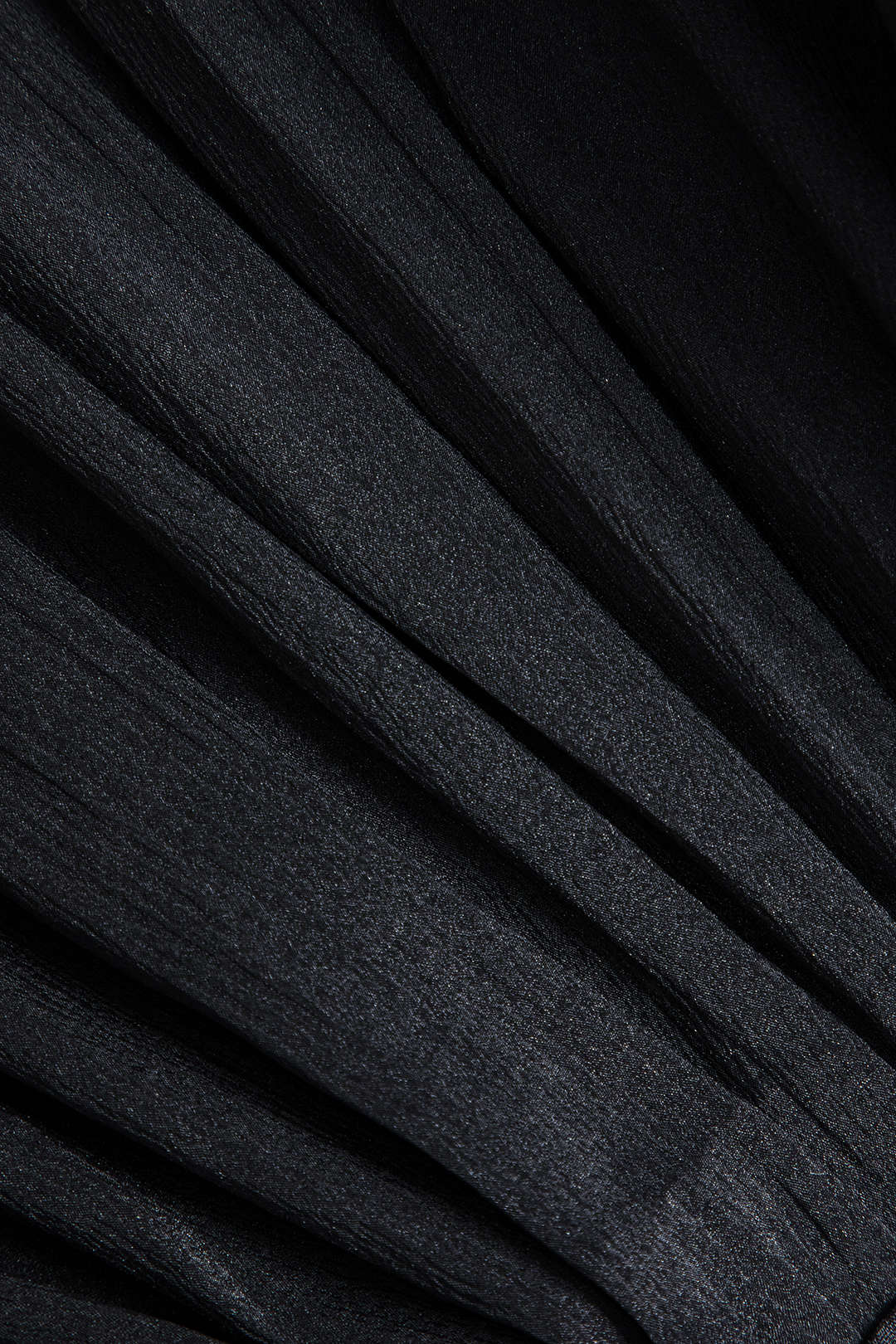 Şifon Suni Deri Yama Detaylı Volanlı Uzun Kollu Mini Elbise