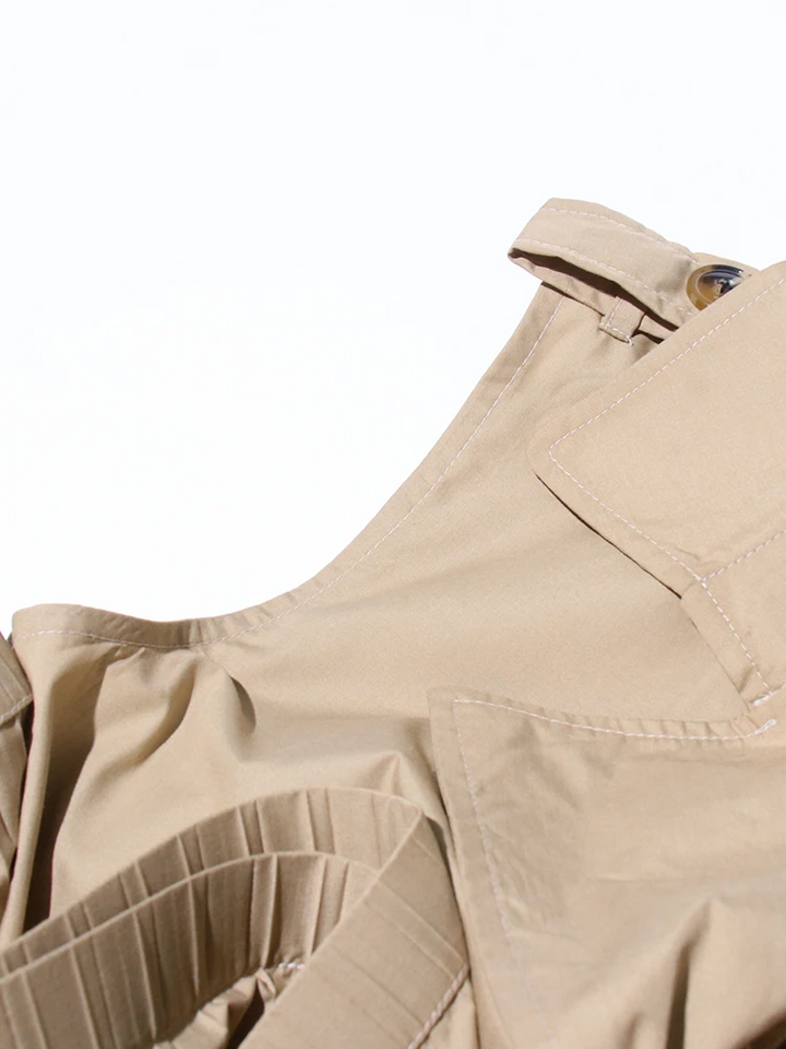 Pileli Volanlı Bağcıklı Ceket