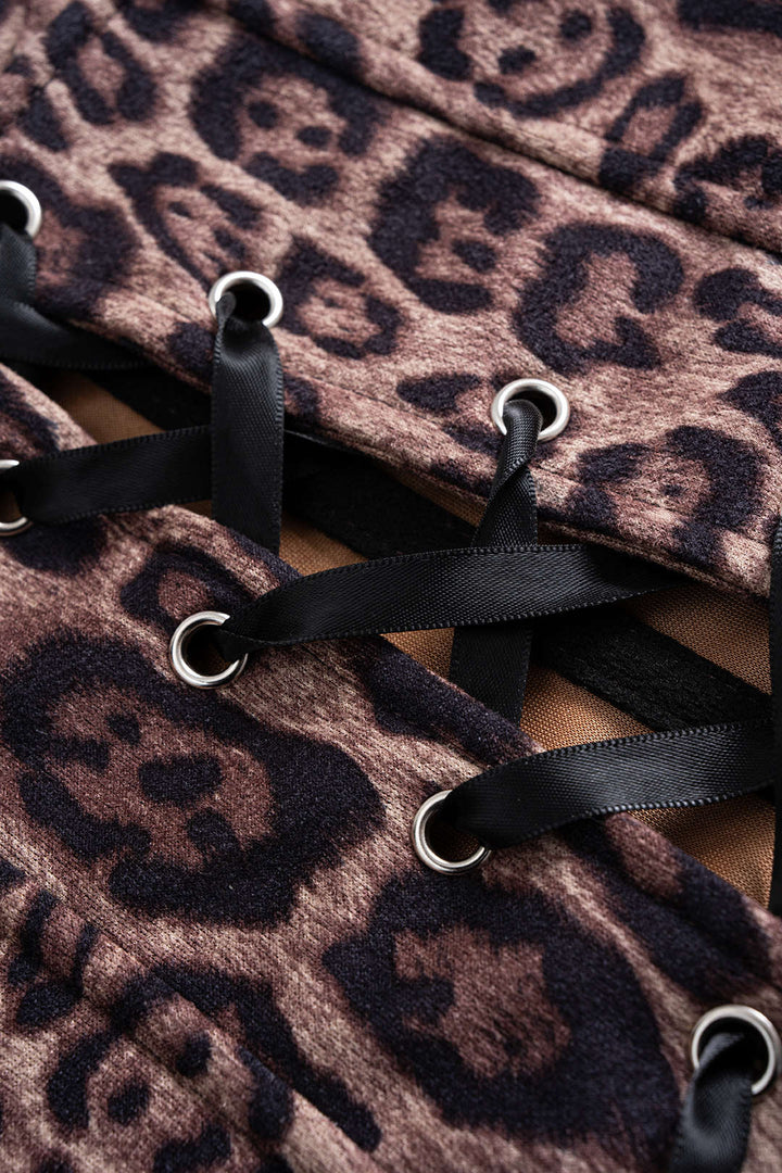 leopar desenli büstiyer