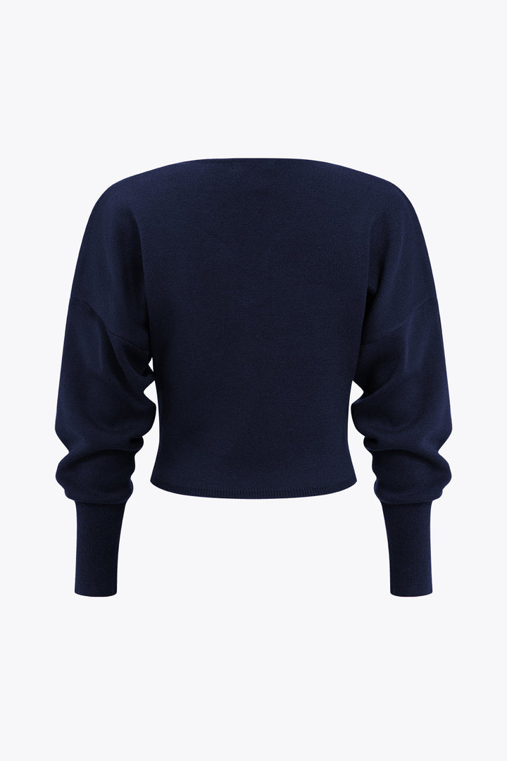 Basic Düz Örgü Uzun Kollu top